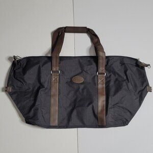 Bella Russo 22"x 14 Duffle Tote Weekend Bag BROWN Canvas Gym Travel Large NEW